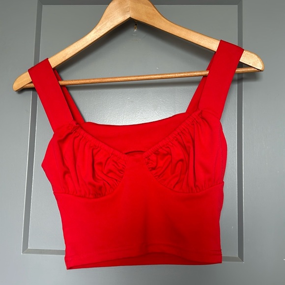 Tops - RED CROP TOP